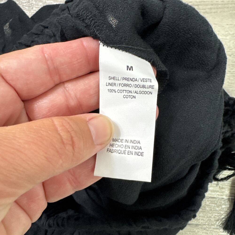 Vitamin A Beach Swim Coverup Shorts Pull On Lightweight Gauzy Black sz M - Picture 5 of 6